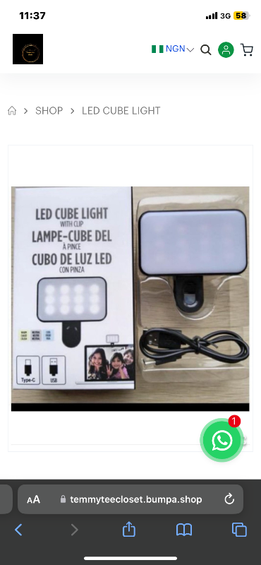 Led cube light