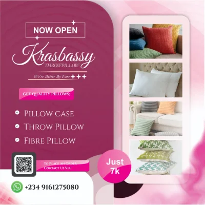 Krasbasy Throw pillow 😊 logo